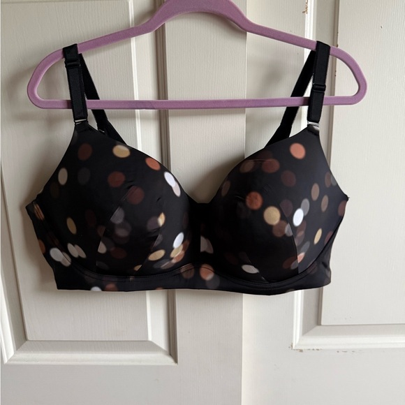 Torrid Curve Black, Brown, White Polka Dot Bra Size 44DD - Picture 2 of 7